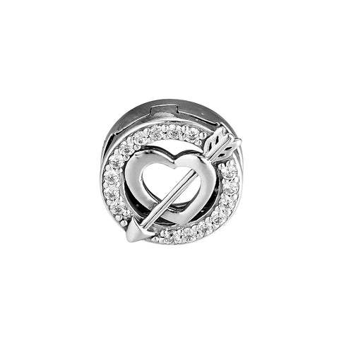 CKK Heart & Arrow Clip Beads 925 Sterling Silver