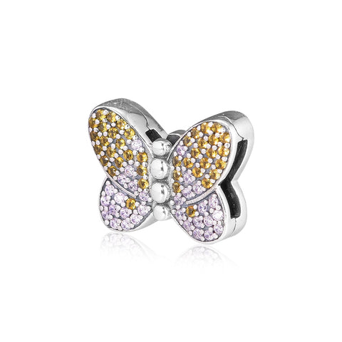 CKK Bedazzling Butterfly Clip Beads  925 Sterling Silver