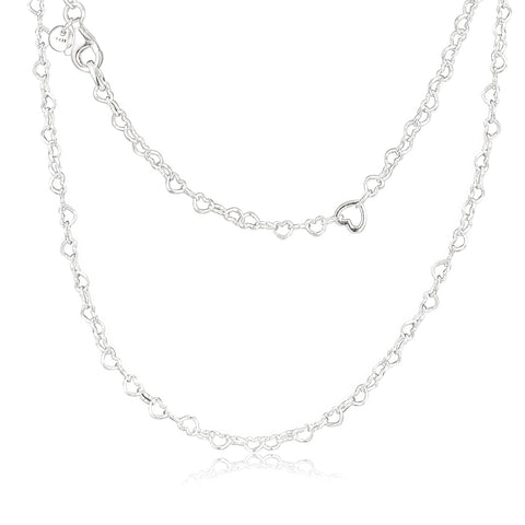 CKK Joined Hearts Necklace Choker  925 Sterling Silver