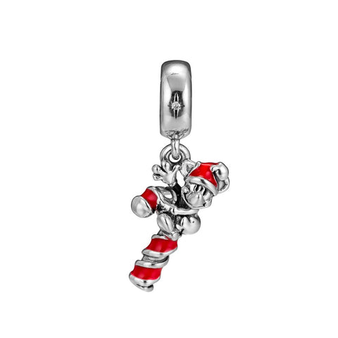 CKK Mickey's Candy Cane Beads 925 Sterling Silver