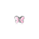 CKK  Butterflies Safety Chain Beads  925 Sterling Silver