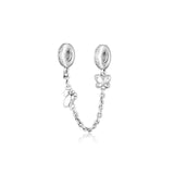 CKK  Butterflies Safety Chain Beads  925 Sterling Silver