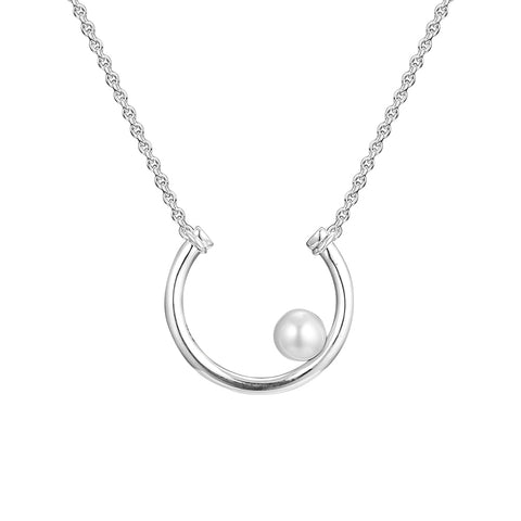 CKK Contemporary Pearl Necklace 925 Sterling Silver