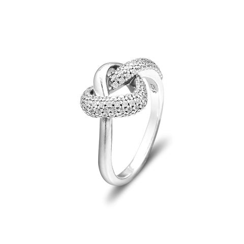CKK Ring Knotted Heart 925 Sterling Silver
