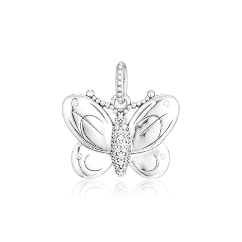 CKK Decorative Butterfly Necklace Beads  925 Sterling Silver