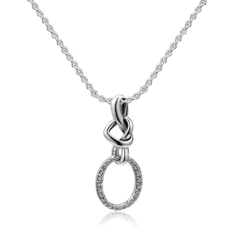 CKK Knotted Heart Necklace 925 sterling silver