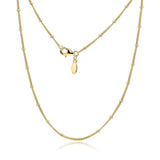 CKK Golden Beaded Necklace  925 sterling silver