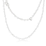 CKK Rose Joined Hearts Necklace  925 sterling silver