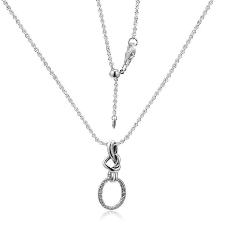 CKK Necklace Knotted Heart 925 Sterling Silver