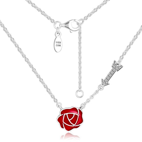 CKK Love Feelings Rose Necklaces 925 Sterling Silver Jewelry